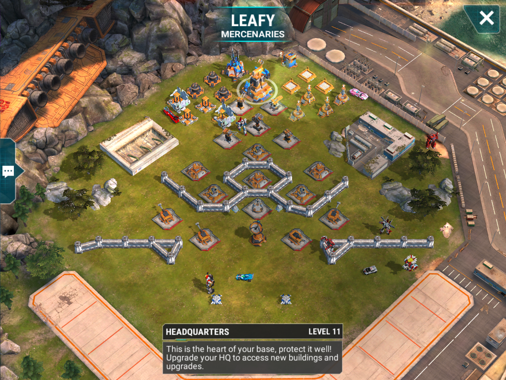 A level 11 is our finishing base. I feel if you could get past the fourth base, the prize is yours. I did not spot any defenses that were too strong. There is a decent spread to his layout though. Direction does not appear to be an issue.