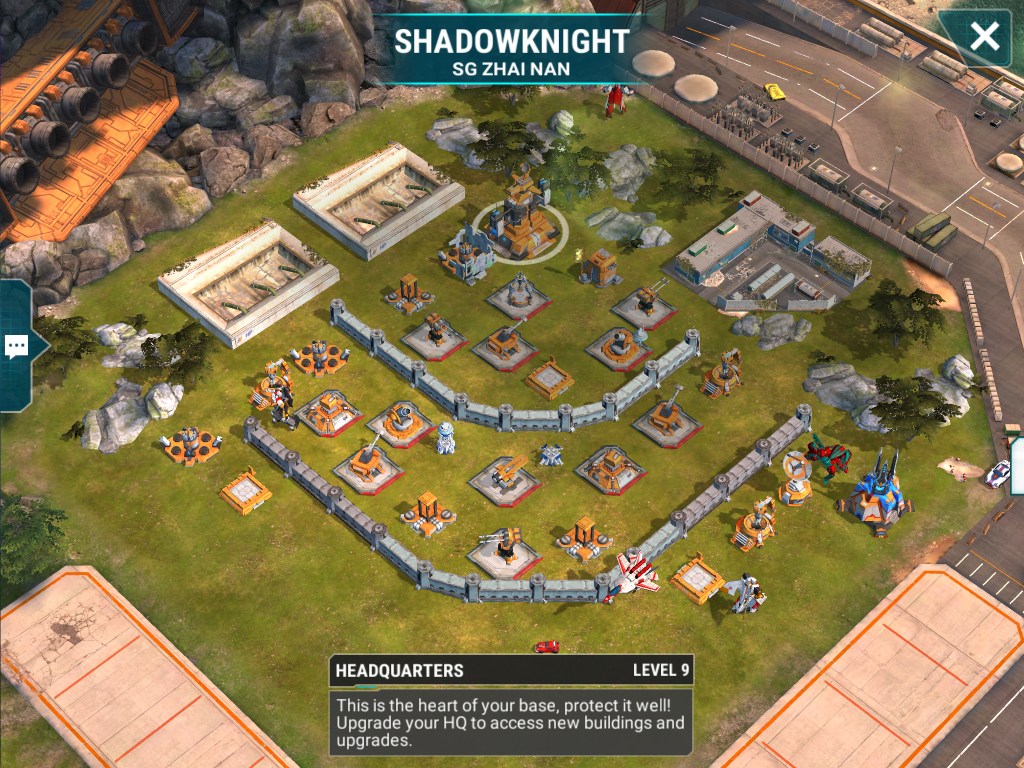 We are starting tonight with a level 9 base. The design is cent for a level 9, but nothing that should give any trouble at this phase in our careers. There's a bit of a decent spread to the major defense points, so you'll need to focus fire each one if you don't have the power to take the damage. There's also free energy points to the right side of the base. Good luck everyone.