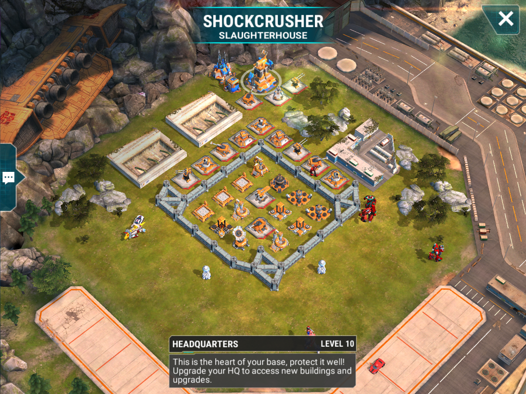 A level 10 base with a very good spread to its defenses. You will need to utilize sniping attacks or rush attacks to take on the mortars and beams for this base. Do not rely on AOE here.